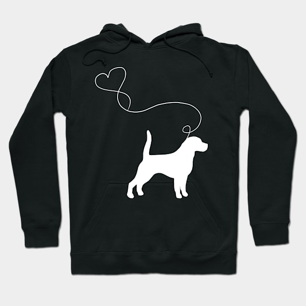 dog cute beagles heart Hoodie by LiFilimon